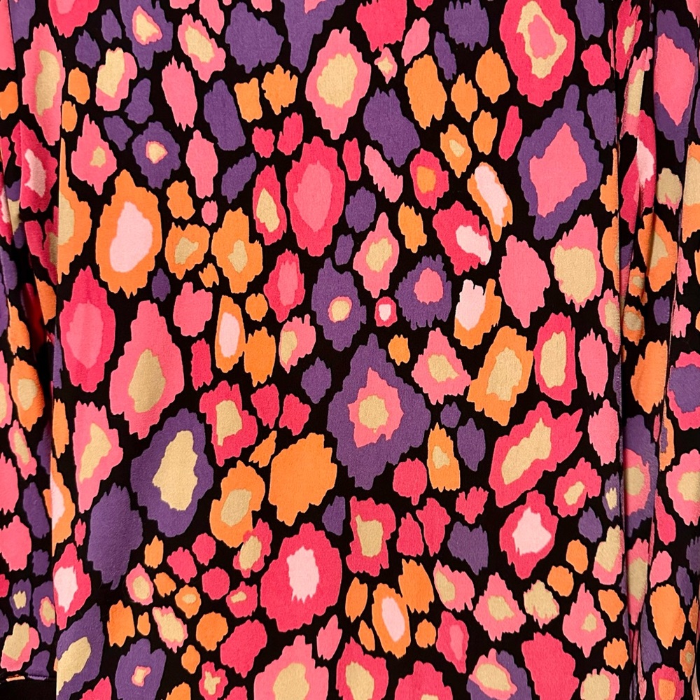 Vibrant Multicolor Women's Tunic Top Ikat Print Boho Chic Size S - Picture 5 of 7